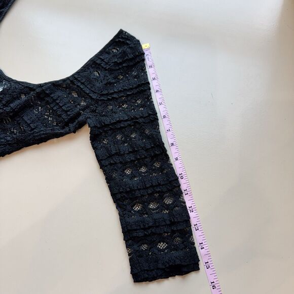 Cinq A Sept Marla Sheer Silk Black Lace $195 Bodysuit Women’s Size Small - Picture 12 of 15